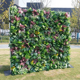 Aperturee - Aperturee Green Jungle Wild Party Fabric Artificial Flower Wall